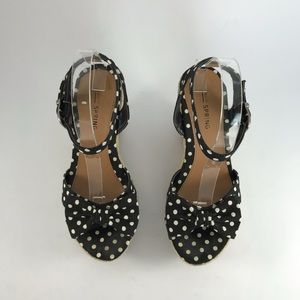 Call It Spring Polka Dot Platform Wedges